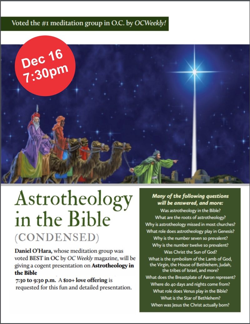 Astrotheology in the Bible tantilizing talk